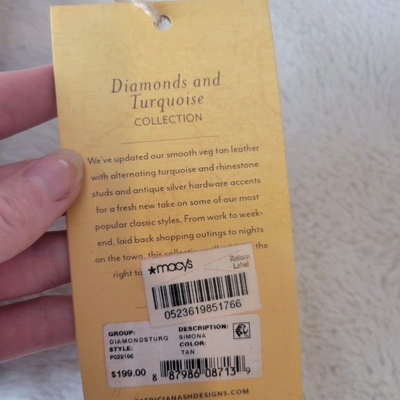 Patricia Nash Diamond Studded Leather Purse - Picture 7 of 13